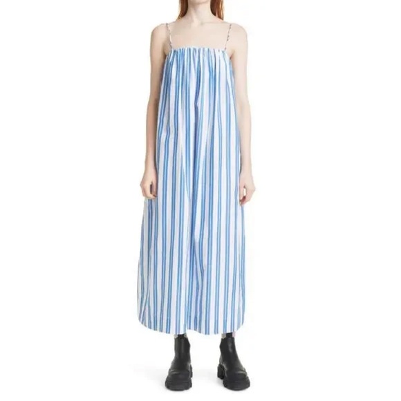Ganni Dresses & Skirts - Ganni Blue and White Maxi Dress